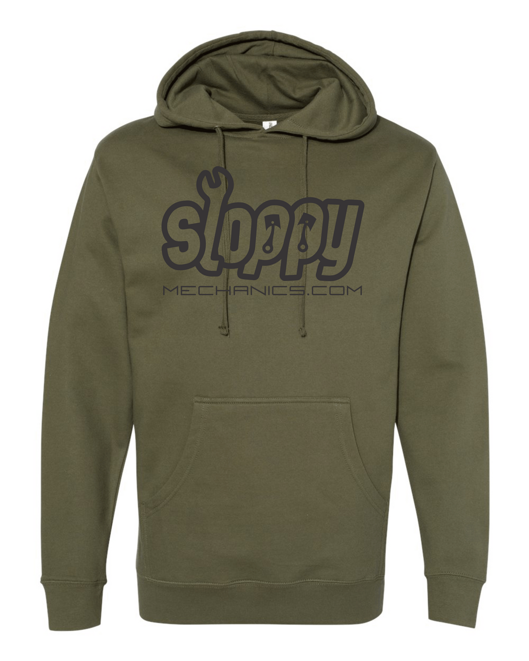 Pre-order!!! Green Sloppymechanics.com Logo Pullover Hoodie