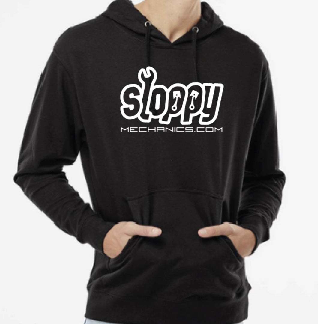 Black Sloppymechanics.com Logo Pullover Hoodie
