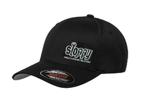 Sloppy Mechanics White Logo Adult Flex-fit Hat