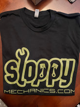 Black Classic Sloppymechanics.com T-Shirt w/ Green logo