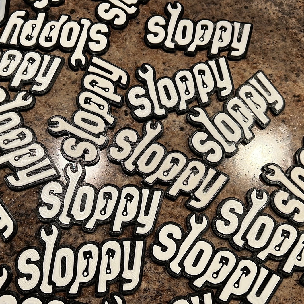 Sloppy logo fridge magnet